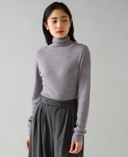 ハイゲージリブニット 詳細画像 杢グレー 2