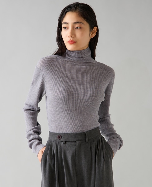 ハイゲージリブニット 詳細画像 杢グレー 3