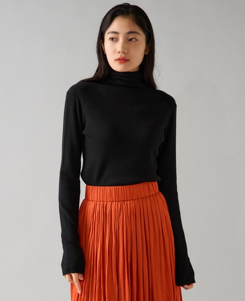 ハイゲージリブニット 詳細画像 ブラック 2