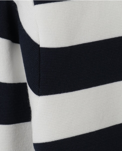 Vネックコンパクトニット 詳細画像 ホワイト×ネイビー 13