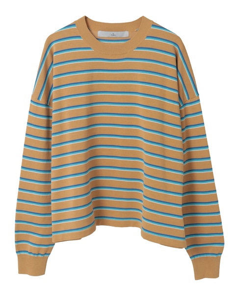 マルチボーダーニット 詳細画像 キャメル 12