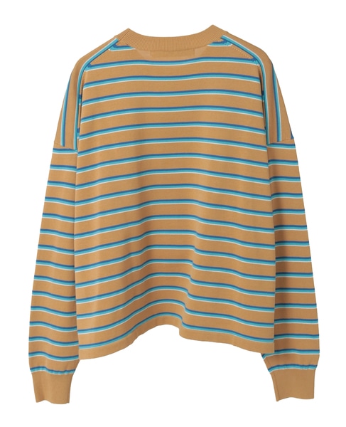 マルチボーダーニット 詳細画像 キャメル 13