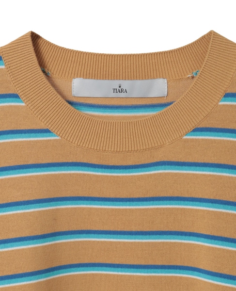 マルチボーダーニット 詳細画像 キャメル 14