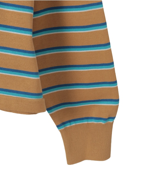 マルチボーダーニット 詳細画像 キャメル 15