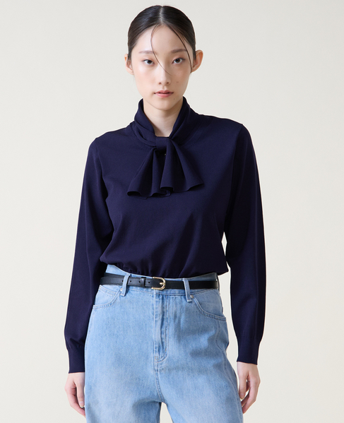 リボンタイニット 詳細画像 ネイビー 15