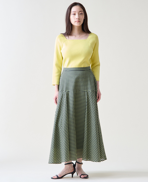 スクエアネックリブニット 詳細画像 イエロー 6