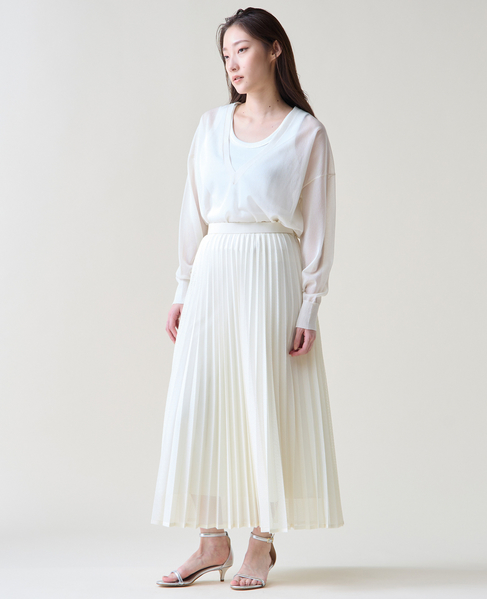 Vネックシアーニット 詳細画像 アイボリー 6