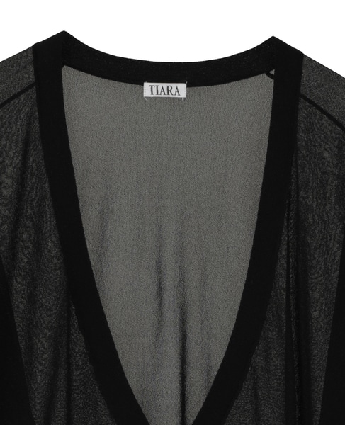 Vネックシアーニット 詳細画像 ブラック 3