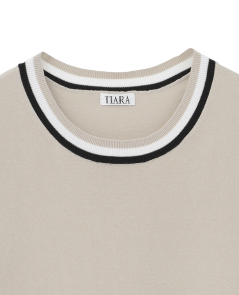 トリプルラインスリーブレスニット 詳細画像 ベージュ 6