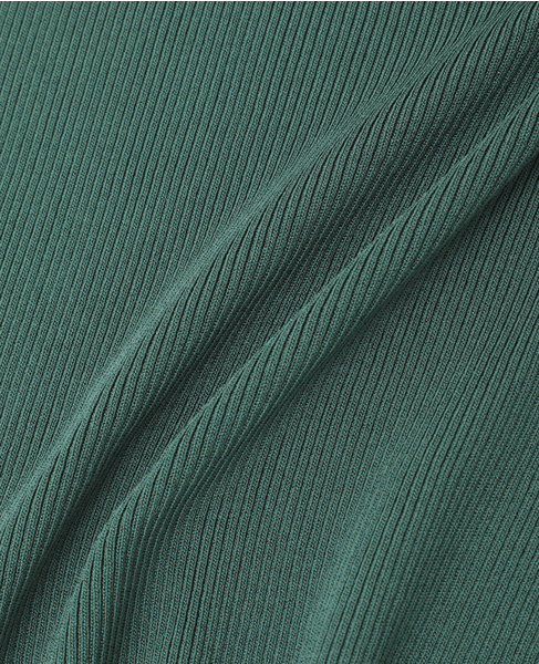 オフショルダーリブニット 詳細画像 グリーン 11