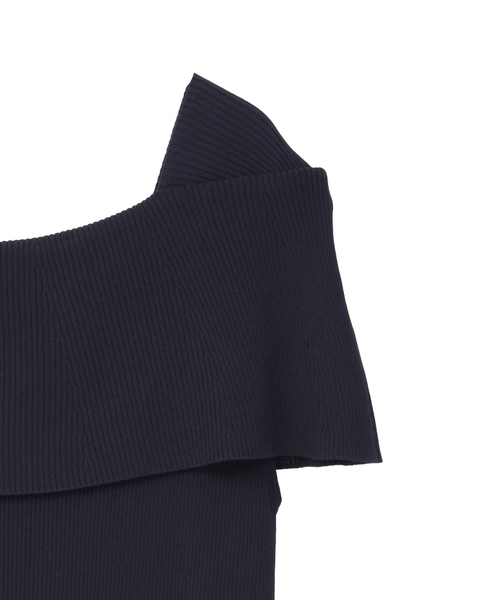 オフショルダーリブニット 詳細画像 ネイビー 4