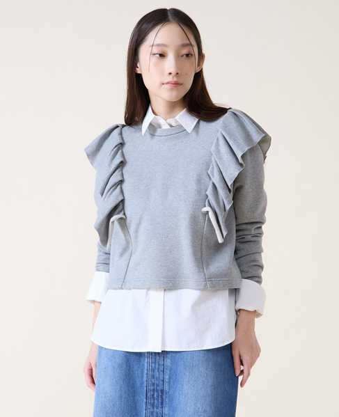 フリルスウェット 詳細画像 杢グレー 1