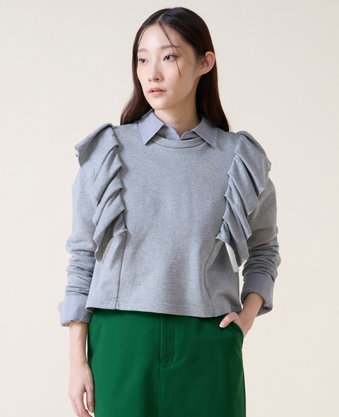フリルスウェット 詳細画像 杢グレー 11