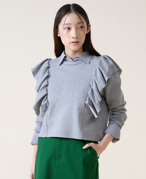 フリルスウェット 詳細画像 杢グレー 12