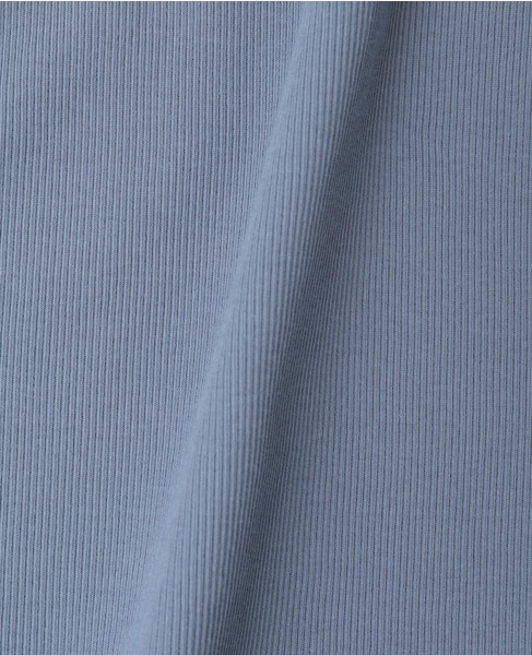 バックオープンリブTシャツ 詳細画像 ブルー 14