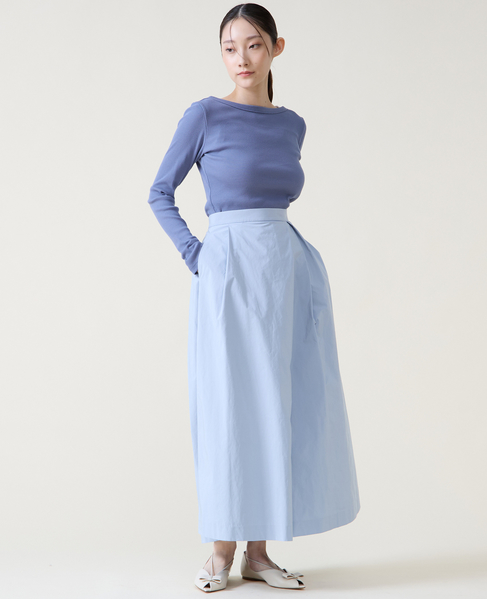 バックオープンリブTシャツ 詳細画像 ブルー 6