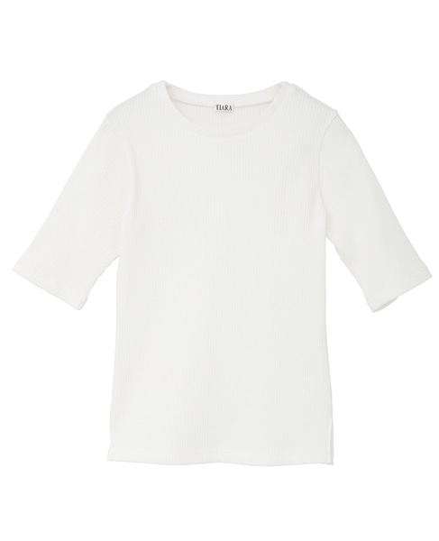 コンパクトリブトップス 詳細画像 ホワイト 1