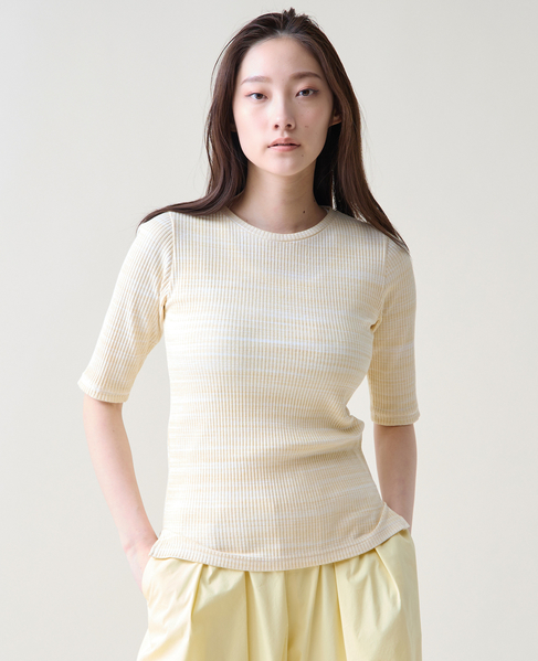 コンパクトリブトップス 詳細画像 イエロー 2