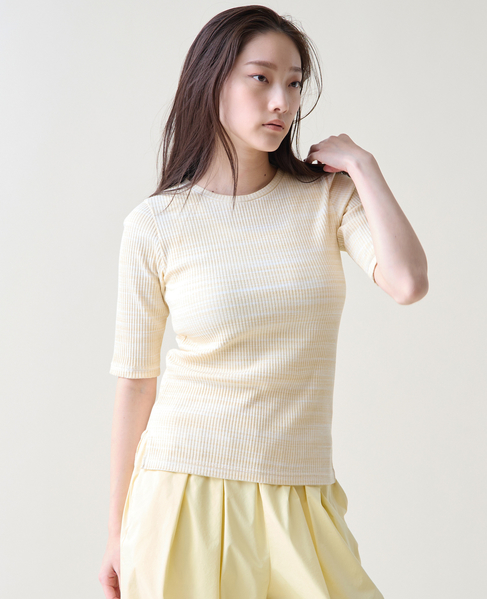 コンパクトリブトップス 詳細画像 イエロー 3