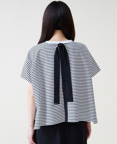 バックリボンTシャツ 詳細画像 ホワイト×ブラック 2