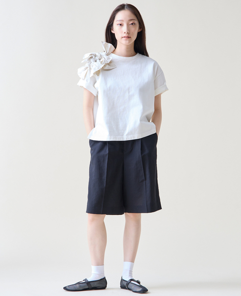 ショルダーリボンTシャツ 詳細画像 ホワイト 3