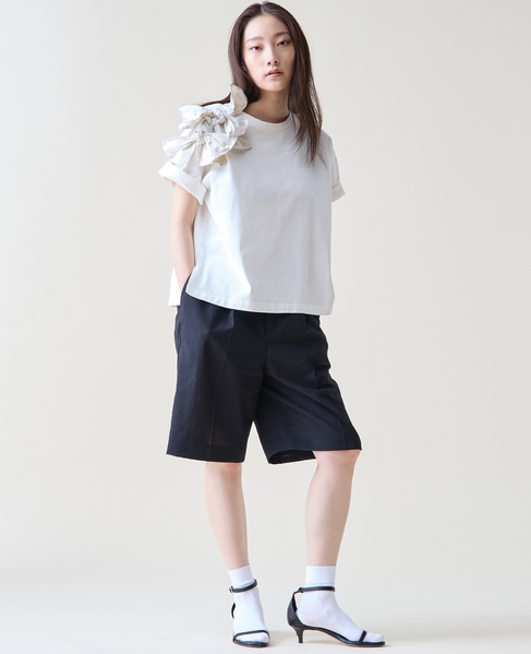 ショルダーリボンTシャツ 詳細画像 ホワイト 4