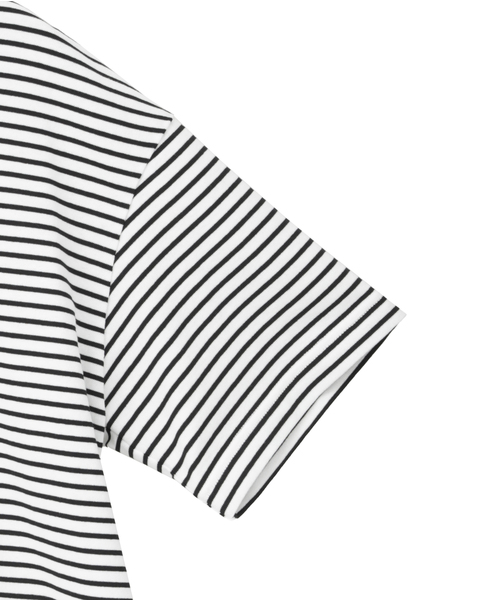 ショルダーリボンTシャツ 詳細画像 ホワイト×ブラック 4