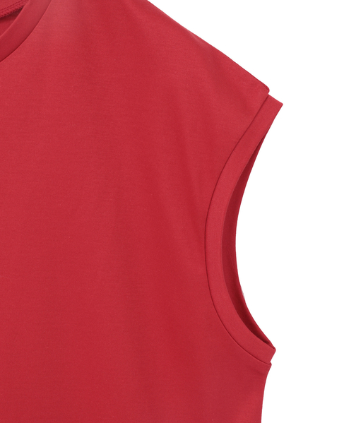 コットンノースリーブプルオーバー 詳細画像 レッド 4