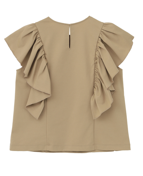 フリルスリーブトップス 詳細画像 ベージュ 2