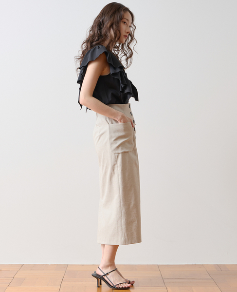 フリルスリーブトップス 詳細画像 ブラック 4