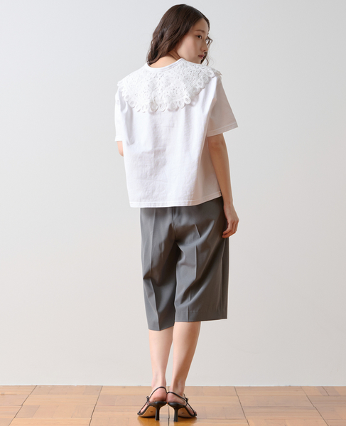 レースカラーTシャツ 詳細画像 ホワイト 4