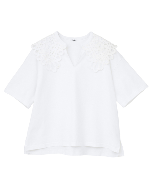 レースカラーTシャツ 詳細画像 ホワイト 6