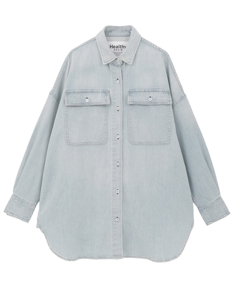【HEALTHY DENIM/ヘルシーデニム】デニムシャツ（Almond） 詳細画像 ライトブルー 1