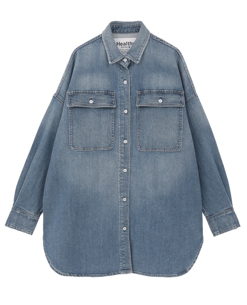【HEALTHY DENIM/ヘルシーデニム】デニムシャツ（Almond） 詳細画像 ブルー 1
