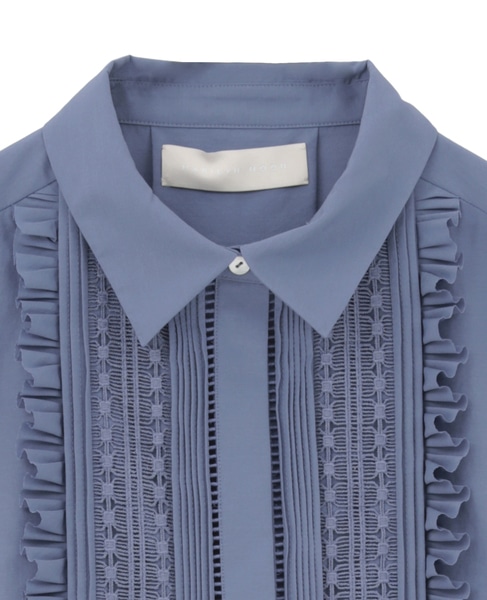 【MARILYN MOON/マリリンムーン】フロントフリルブラウス（4261-137） 詳細画像 ブルー 3