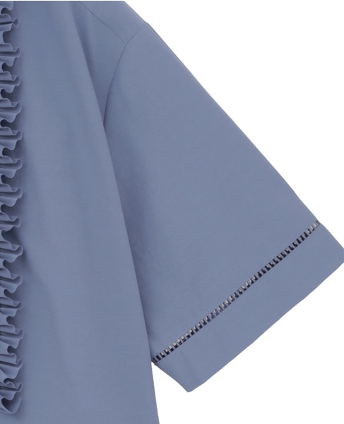 【MARILYN MOON/マリリンムーン】フロントフリルブラウス（4261-137） 詳細画像 ブルー 4