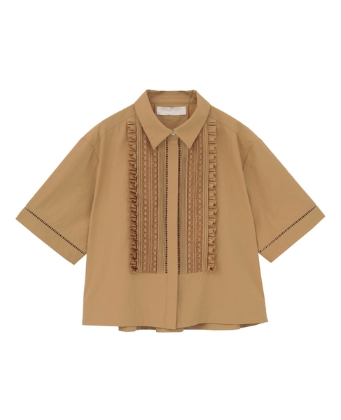 【MARILYN MOON/マリリンムーン】フロントフリルブラウス（4261-137） 詳細画像 キャメル 1