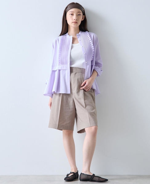 《別注》【MARILYN MOON/マリリンムーン】フロントフリルブラウス 詳細画像 【EC限定】ライラック 2