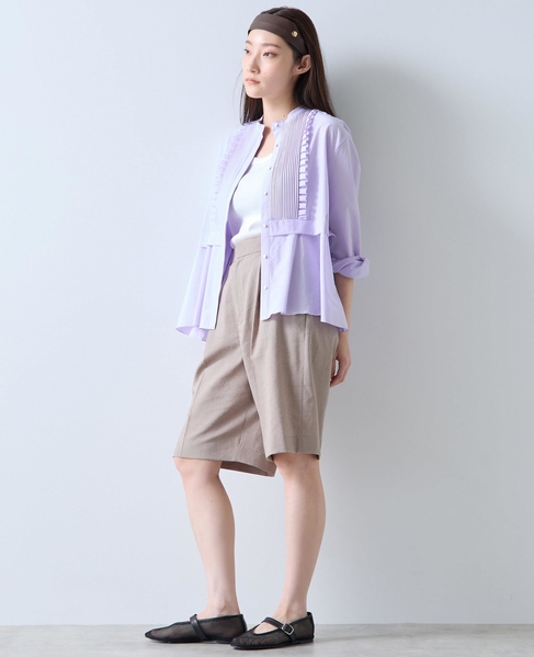 《別注》【MARILYN MOON/マリリンムーン】フロントフリルブラウス 詳細画像 【EC限定】ライラック 3