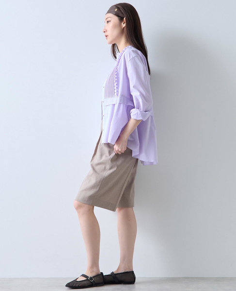 《別注》【MARILYN MOON/マリリンムーン】フロントフリルブラウス 詳細画像 【EC限定】ライラック 4