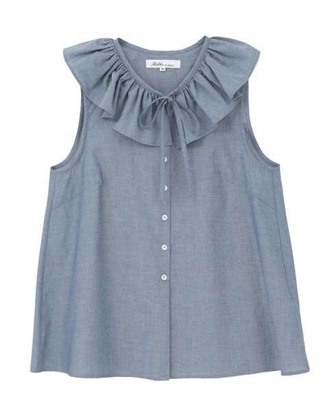 【Bilitis dix-sept ans/ビリティス・ディセッタン】Big Collar Tops 詳細画像 インディゴ 1