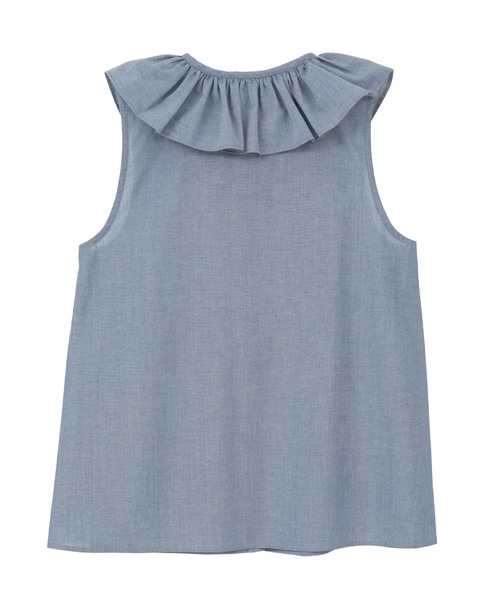 【Bilitis dix-sept ans/ビリティス・ディセッタン】Big Collar Tops 詳細画像 インディゴ 2