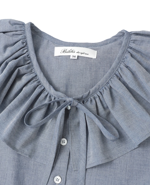 【Bilitis dix-sept ans/ビリティス・ディセッタン】Big Collar Tops 詳細画像 インディゴ 3