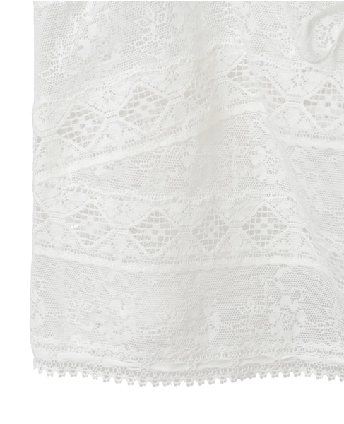 【Bilitis dix-sept ans/ビリティス・ディセッタン】Lace Combination Camisole 詳細画像 ホワイト 5