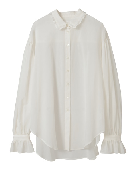 【Bilitis dix-sept ans/ビリティス・ディセッタン】Voile Relax Blouse 詳細画像 ホワイト 1