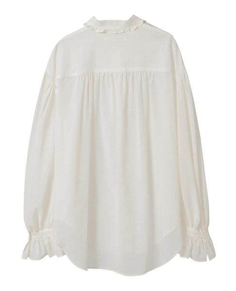 【Bilitis dix-sept ans/ビリティス・ディセッタン】Voile Relax Blouse 詳細画像 ホワイト 2