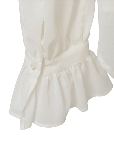 【Bilitis dix-sept ans/ビリティス・ディセッタン】Voile Relax Blouse 詳細画像 ホワイト 7
