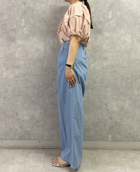 《別注カラーあり》【MARILYN MOON/マリリンムーン】フロントフリルブラウス（4262-160） 詳細画像 ピンク 3