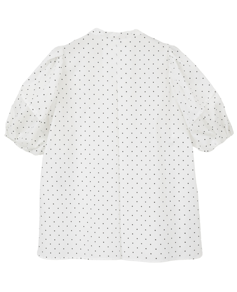 《別注カラーあり》【MARILYN MOON/マリリンムーン】フロントフリルブラウス（4262-160） 詳細画像 【別注】ホワイト×ブラック 2