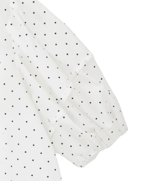 《別注カラーあり》【MARILYN MOON/マリリンムーン】フロントフリルブラウス（4262-160） 詳細画像 【別注】ホワイト×ブラック 4